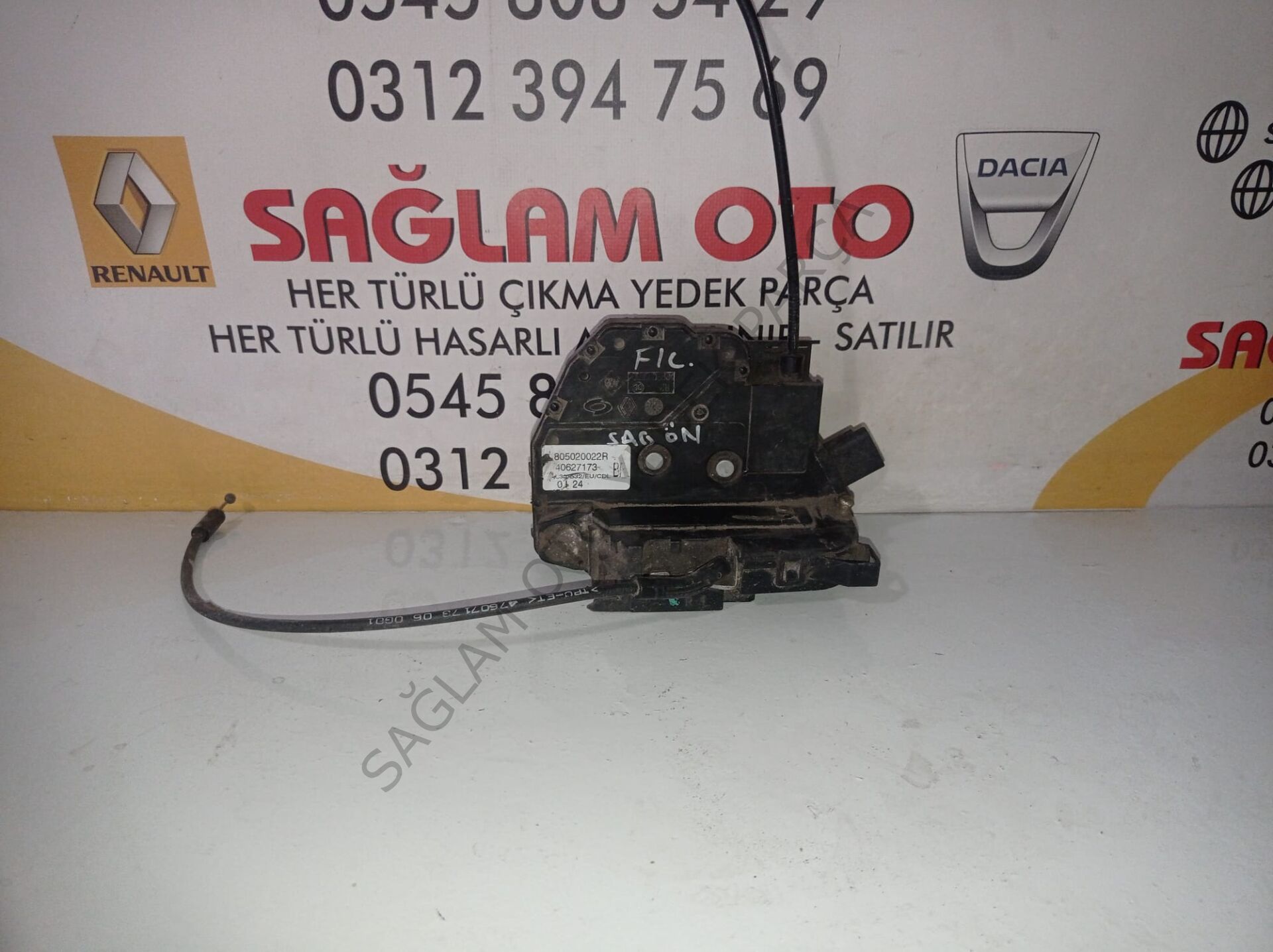 805020022R , RENAULT FLUENCE SAĞ ÖN KAPI KİLİDİ